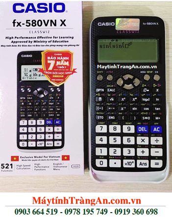 Casio FX-580VN X, Máy tính học sinh mang vào phòng thi Casio FX-580VN X chính hãng _Bảo hành 7 năm| CÒN HÀNG
